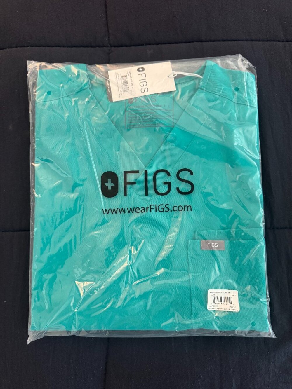 FIGS Leon Top and Axim Pants Scrub Set - Teal (BRAND NEW)